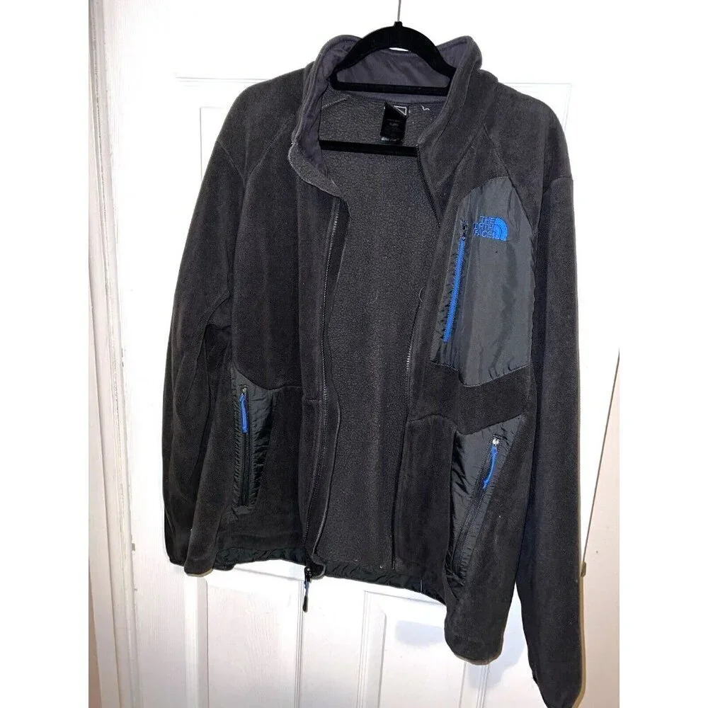 THE NORTH FACE Mens Gray Full Zipper Fleece Lined Sweater Jacket Sz XL